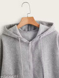 GREY ZIPPER HOODIE