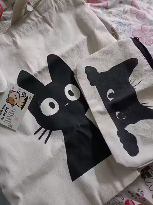 Trendy Women Tote Bag with Zipper || Stylish Shoulder Handbag for College, Office, Travel, Daily Use || Spacious, Durable, Lightweight Cotton Printed Tote for Girls & Women || Eco-Friendly Reusable Shopping Bag