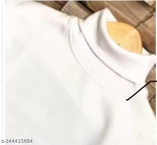 High Neck Cotton Blend Tshirt For Men Ribknit White