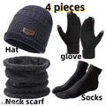 Unisex grey Woolen Premium Quality Beanie Cap with Neck Warmer-Scarf for Men Women plus Premium quality Woolen warm Gloves and warm winter unisex socks (1 Cap, 1 Neck Warmer , 1pair socks and 1 Pair of Gloves