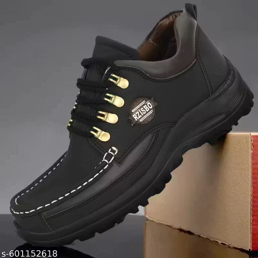 Hzisbo Synthetic Leather Comfortable Trendy Walking Hiking Trekking Lace Up Outdoor Boots For Men | Casual Shoes For Men | Shoes For Men | Boots For Men | Daily Use Shoes