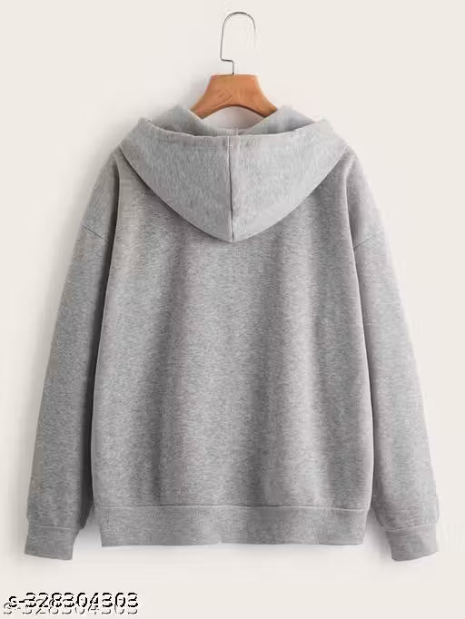 GREY ZIPPER HOODIE