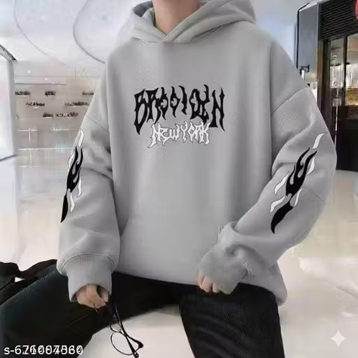 JAPANESE HOODIE | Men's Tranding Fleece Grey latest havy stuff printed warm soft Hooded for Winter Wear fancy Hoodie for Men' Women